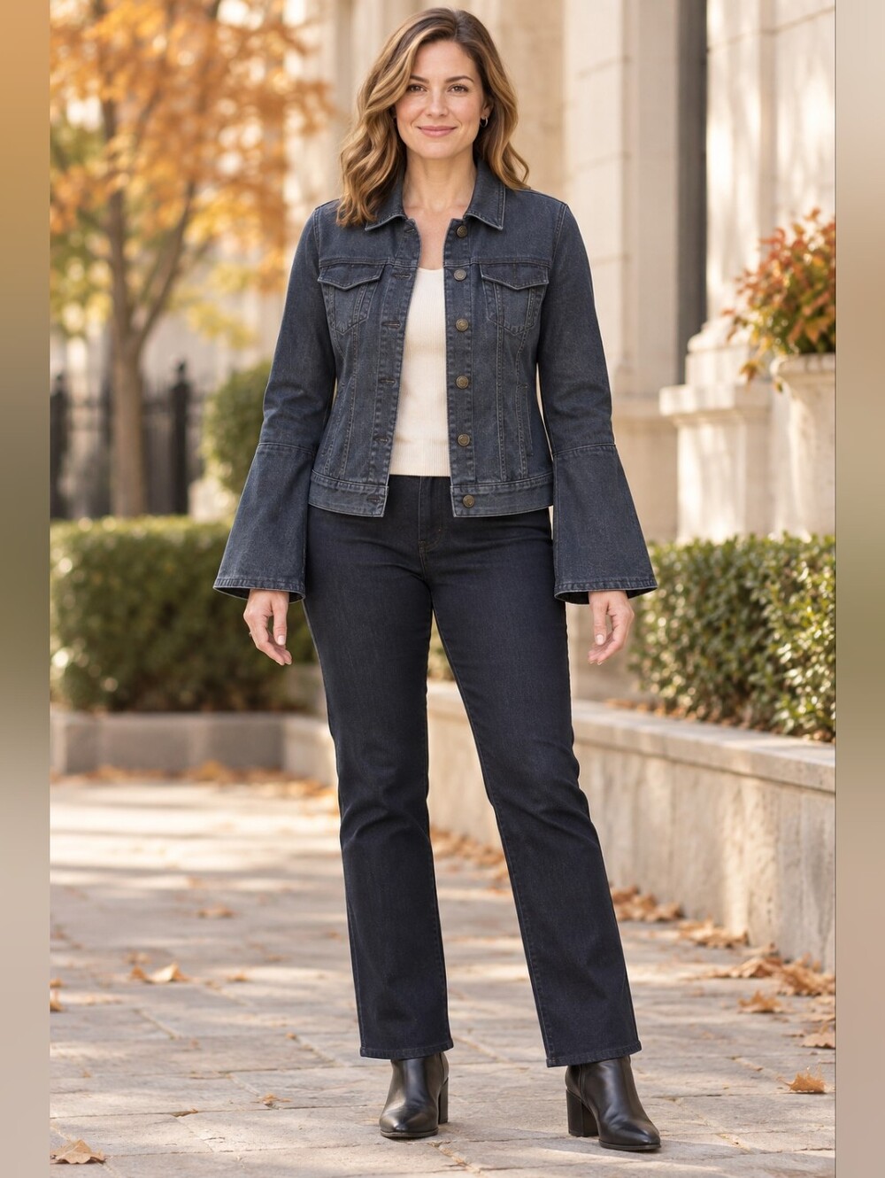 Talbots Women’s Size 10 Dark Wash Stretch Denim Jean Jacket